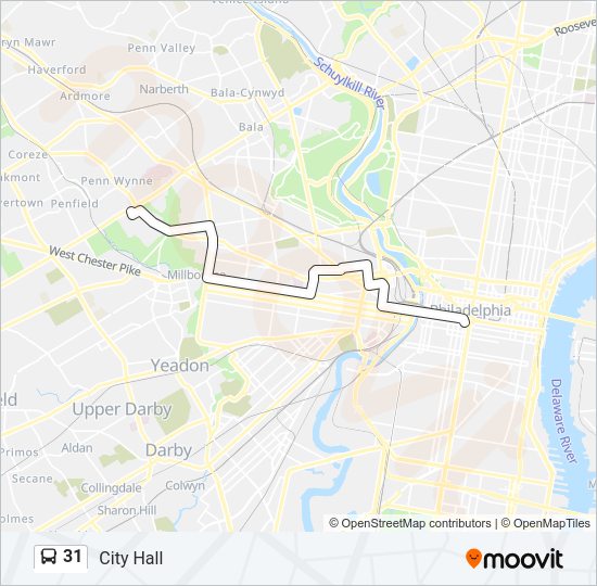 31 bus Line Map