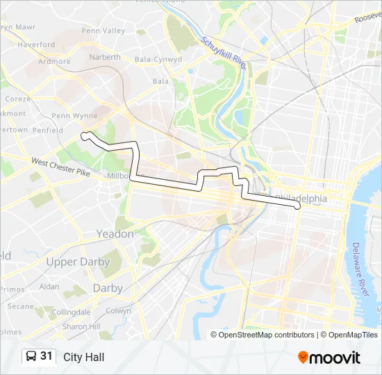 31 Bus Line Map