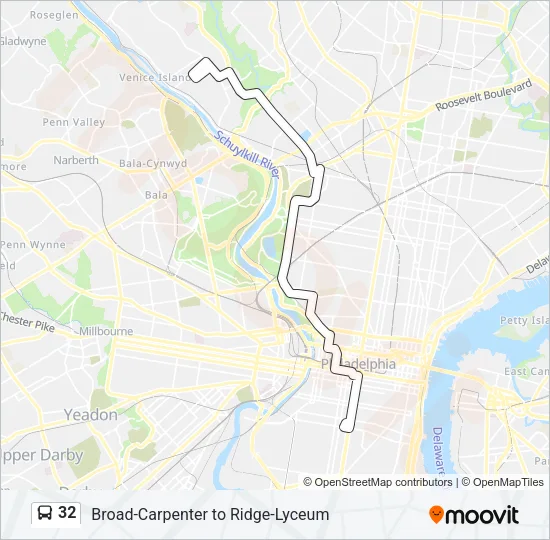 32 Bus Line Map
