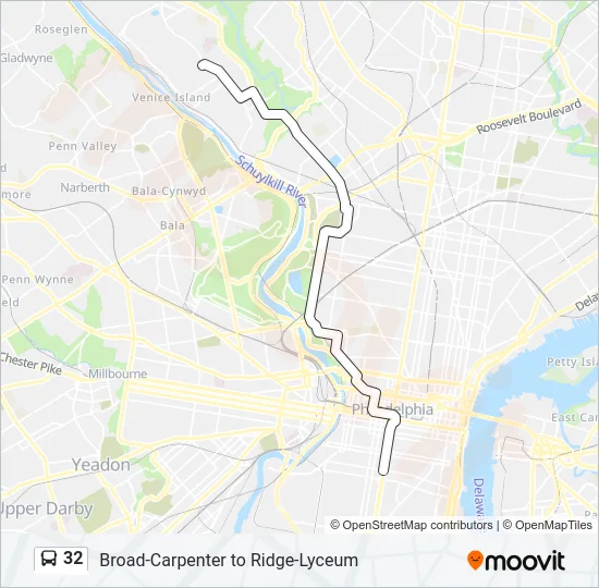 32 Bus Line Map