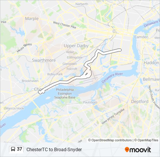 37 bus Line Map