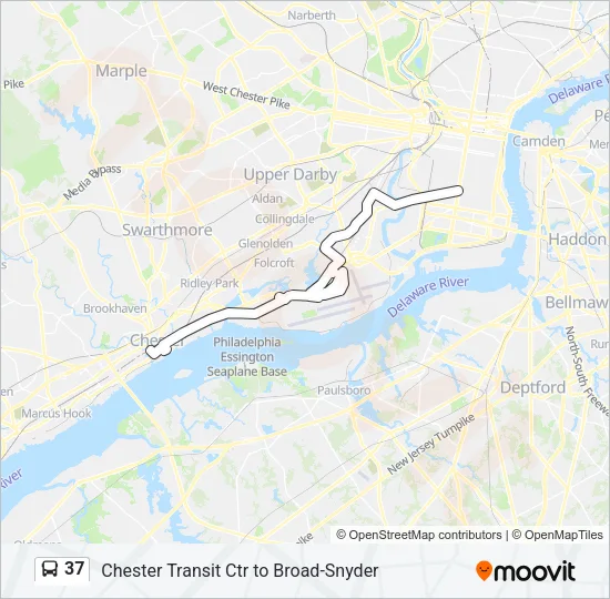 37 Bus Line Map
