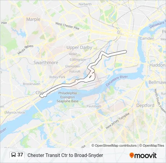 37 Bus Line Map