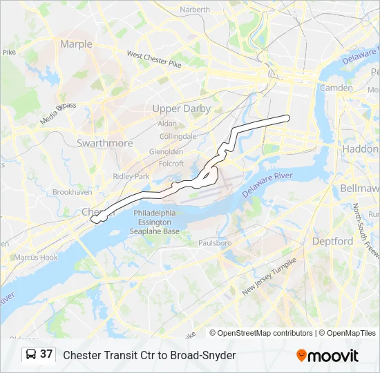 37 Bus Line Map
