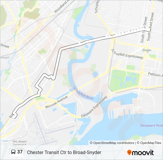 37 Bus Line Map