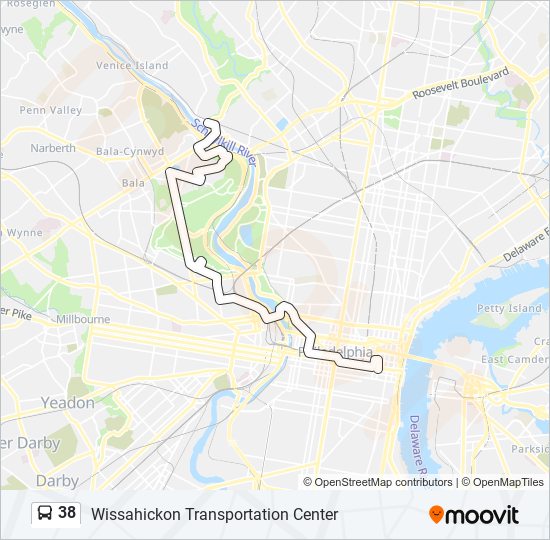 Mapa de 38 de autobús