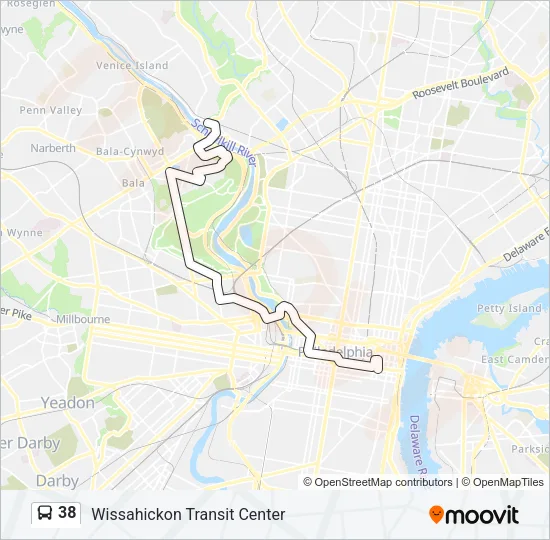 38 Bus Line Map