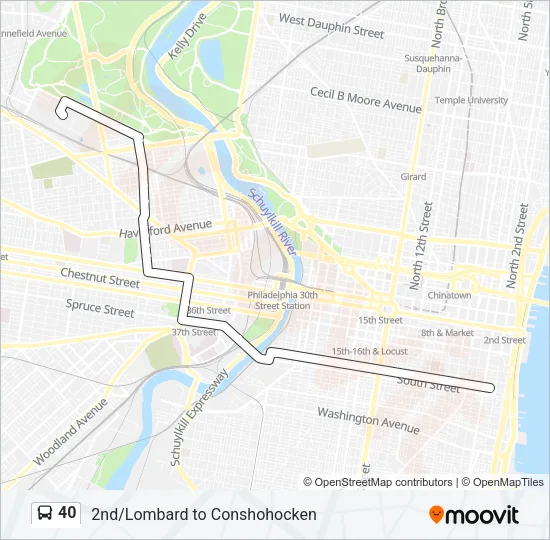 40 Bus Line Map