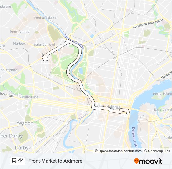 44 Route Schedules, Stops & Maps 54thCity (Updated)