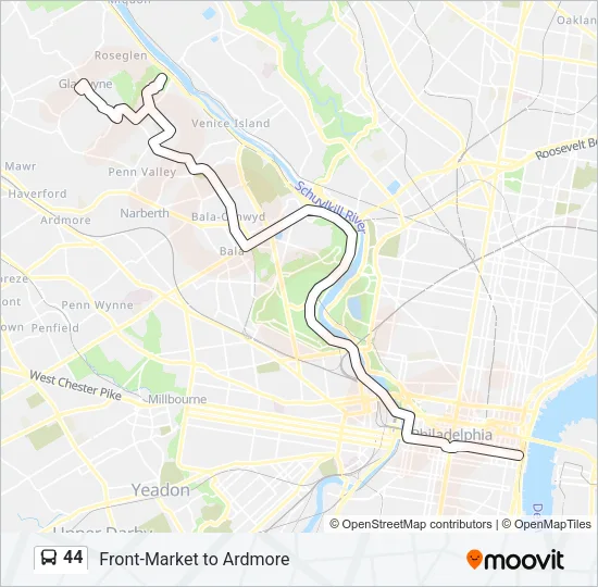 44 Bus Line Map