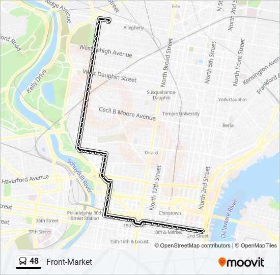 Mapa de 48 de autobús