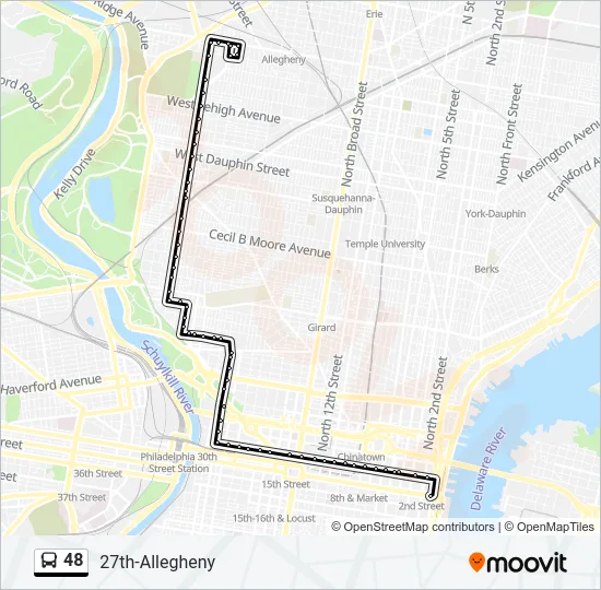 48 Bus Line Map