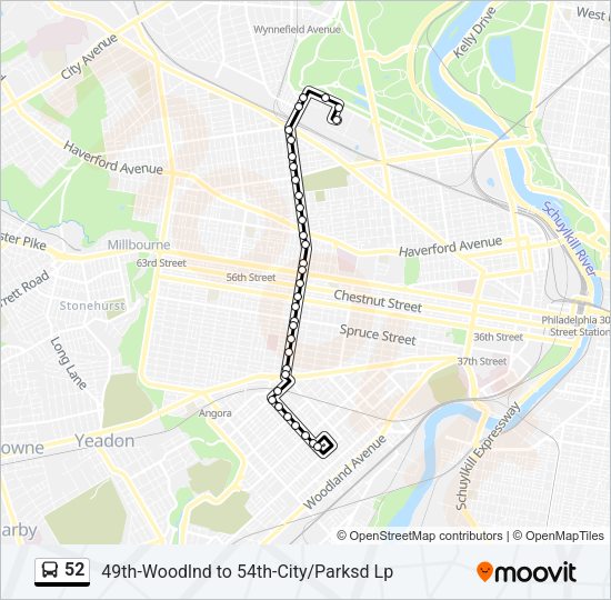 52 Bus Line Map