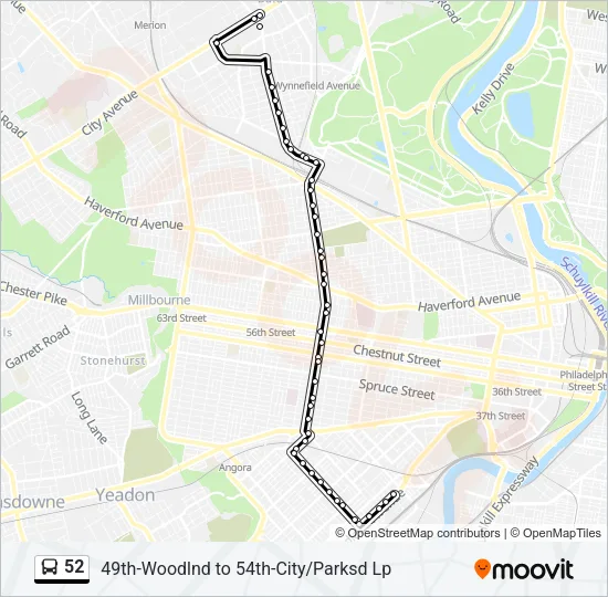 52 Bus Line Map