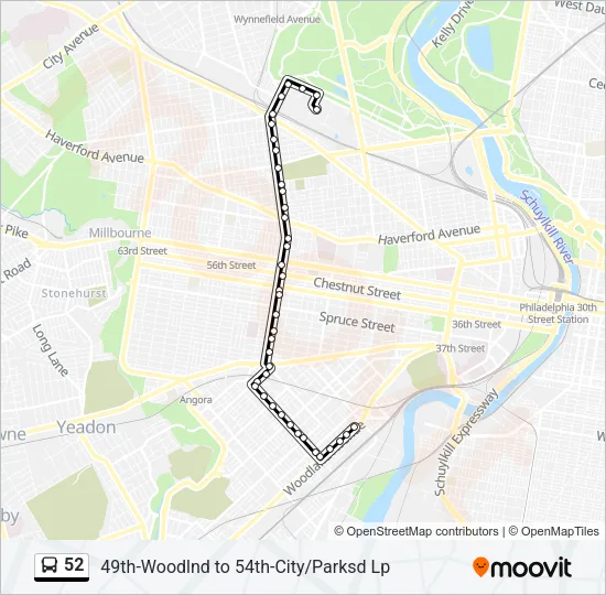 52 Bus Line Map