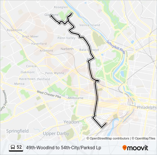 52 Bus Line Map