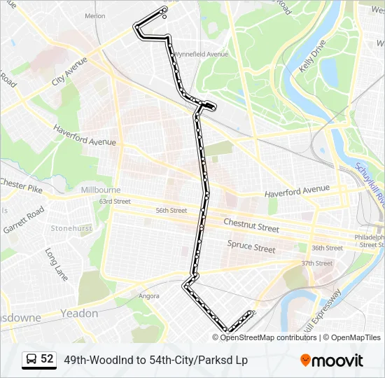 52 Bus Line Map