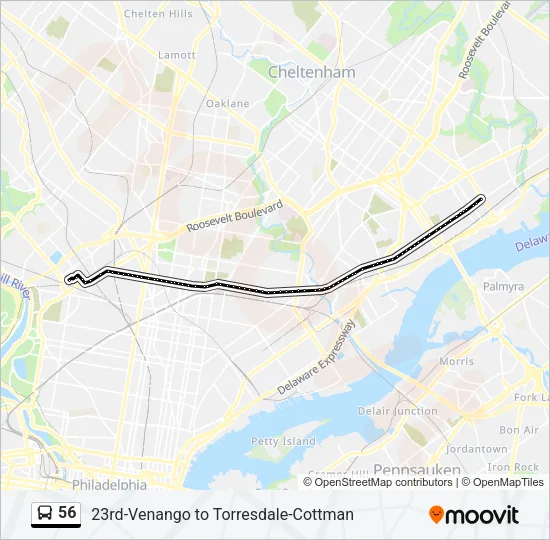 56 Bus Line Map