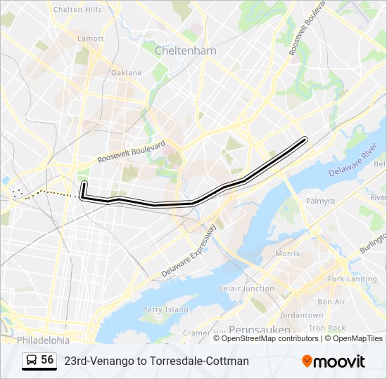 56 Bus Line Map