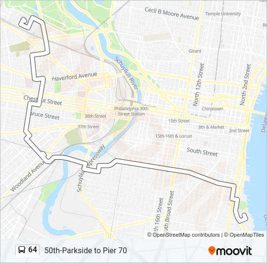 64 Bus Line Map