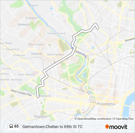 65 Route Schedules Stops And Maps Germantown Chelten Updated