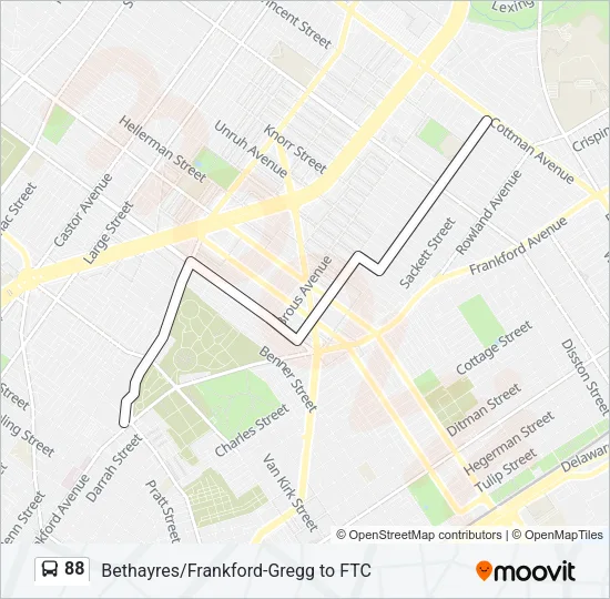 88 Bus Line Map