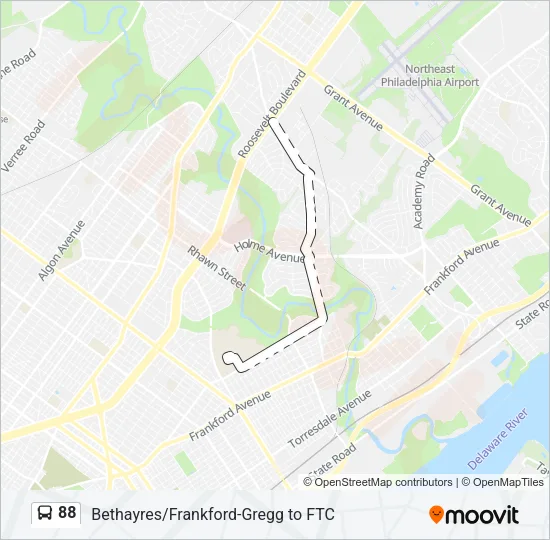 88 Bus Line Map
