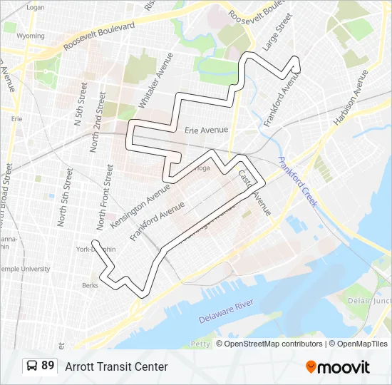 89 Bus Line Map