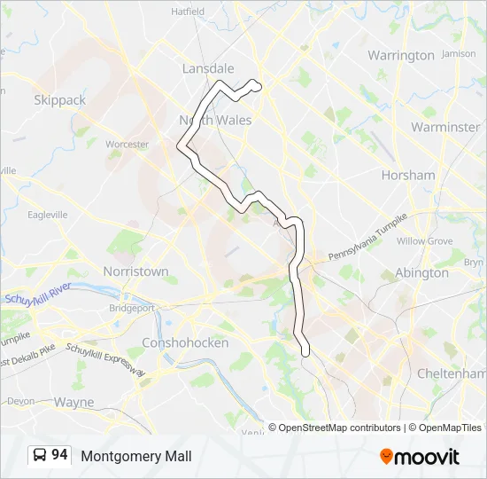 94 Bus Line Map