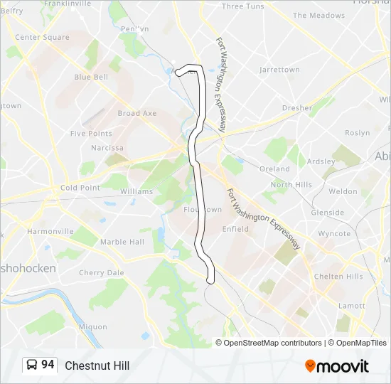 94 Bus Line Map