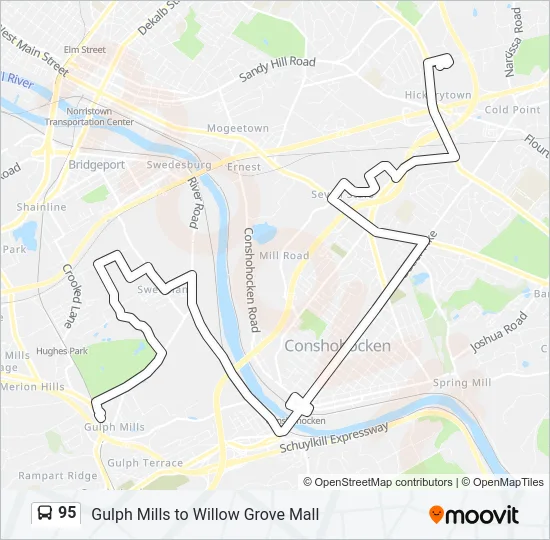 95 Bus Line Map