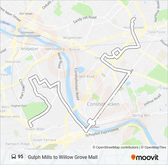 95 Bus Line Map