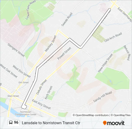 96 Bus Line Map