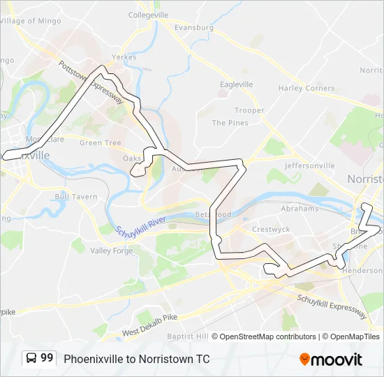 99 Bus Line Map