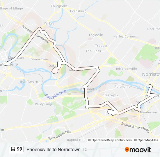 99 Bus Line Map