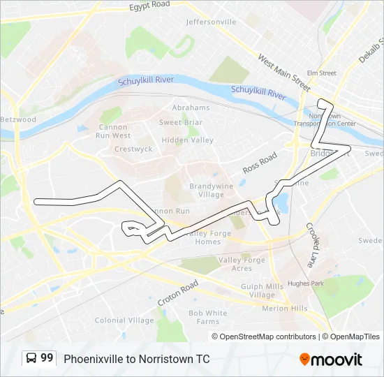 99 Bus Line Map