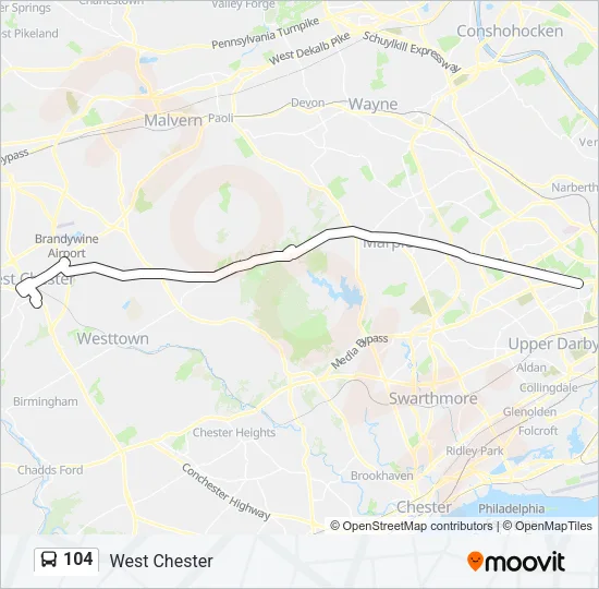 104 Bus Line Map