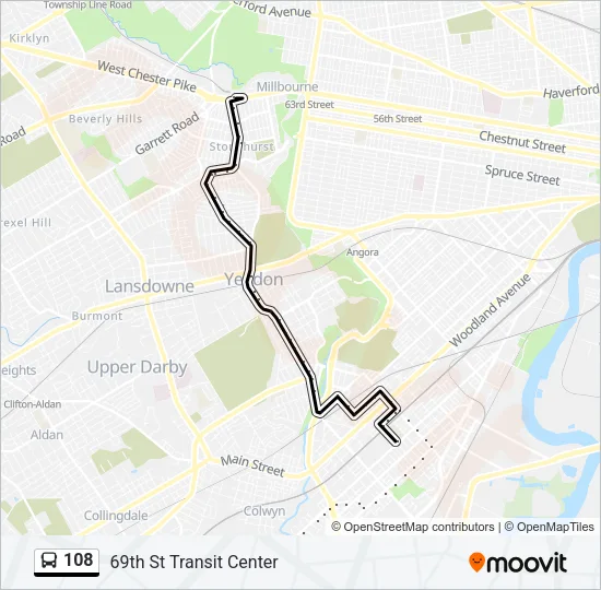 108 Bus Line Map