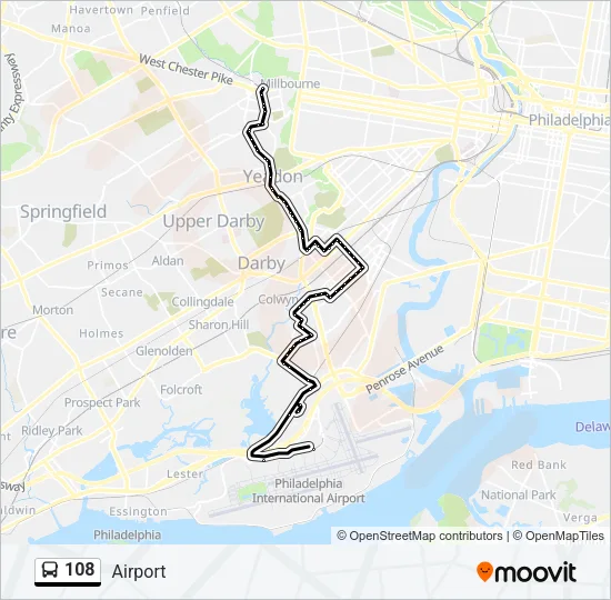 108 Bus Line Map