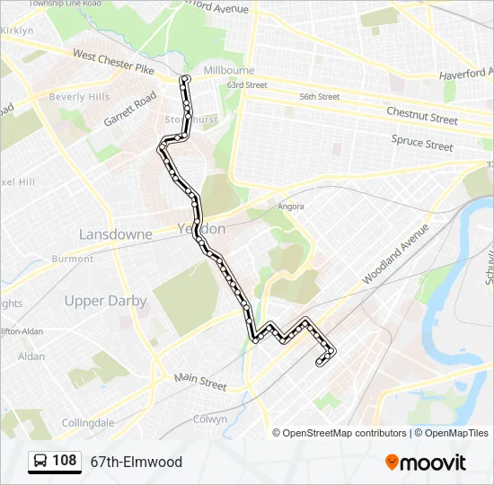 108 Bus Line Map