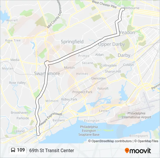 109 Bus Line Map