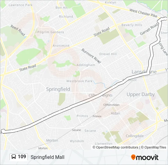 109 Bus Line Map