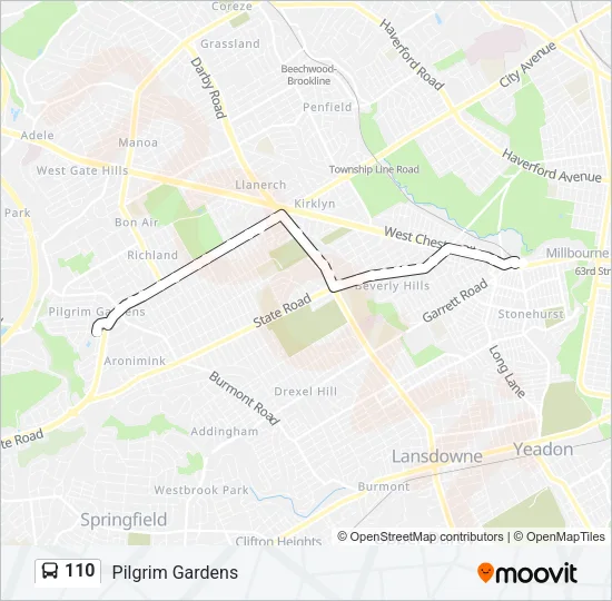 110 Bus Line Map