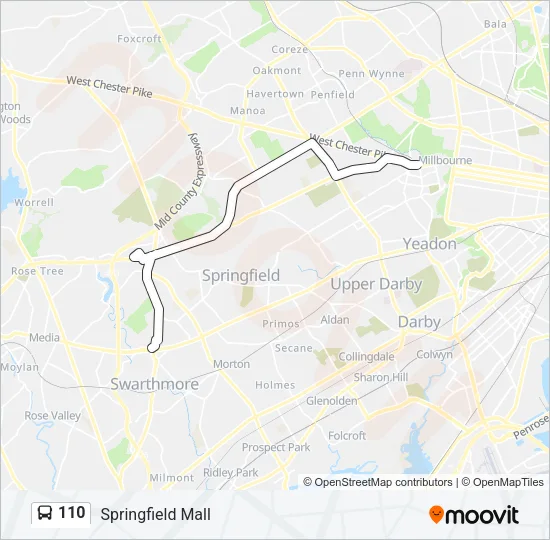 110 Bus Line Map