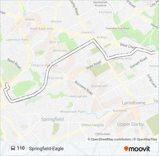 110 Bus Line Map
