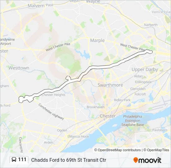 111 Bus Line Map