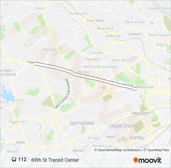 112 Bus Line Map