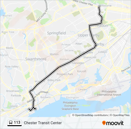 113 Bus Line Map
