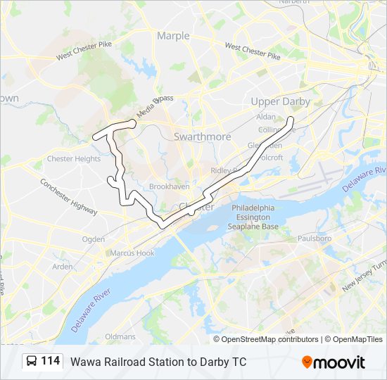 114 Route Schedules, Stops & Maps Wawa Station (Updated)