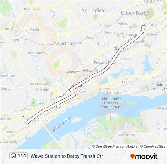114 Bus Line Map